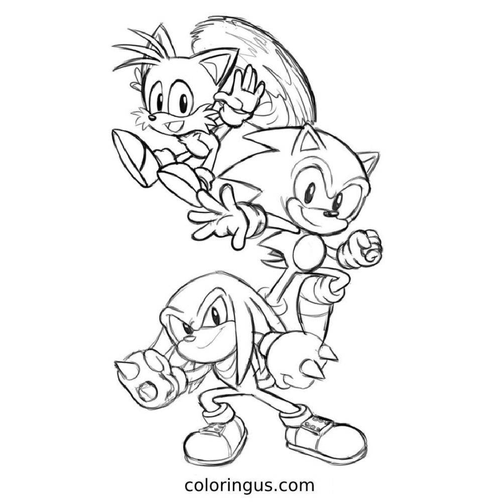 Sonic The Hedgehog Coloring Pages Free Printable PDF 