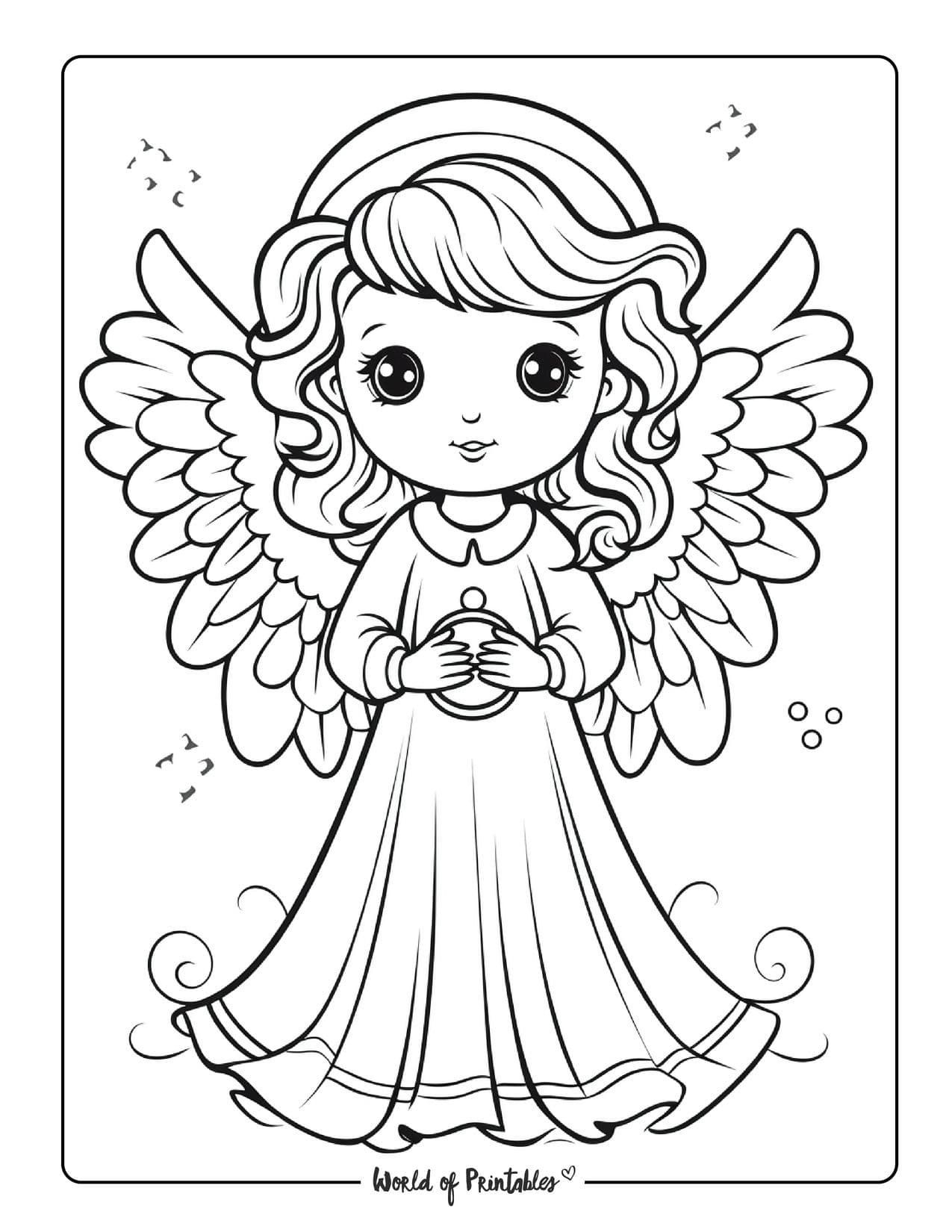 Soothing Angel Coloring Pages