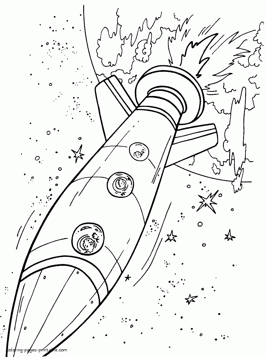Space Ship Coloring Pages COLORING PAGES PRINTABLE COM