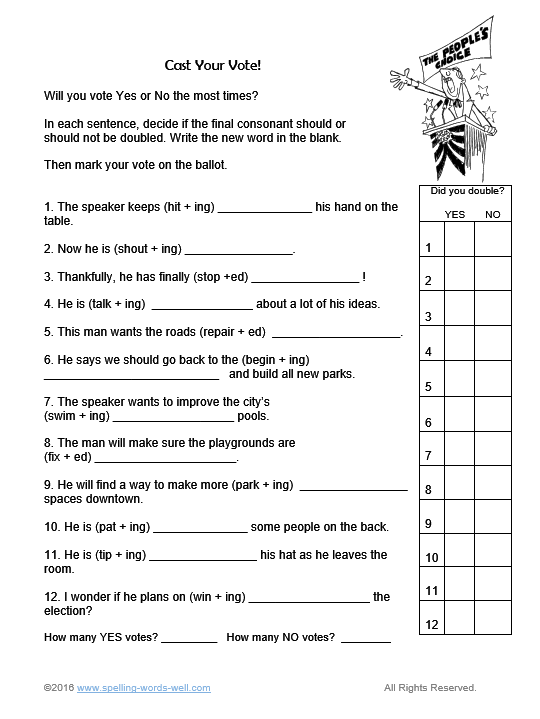 Spelling Worksheets Grade 3