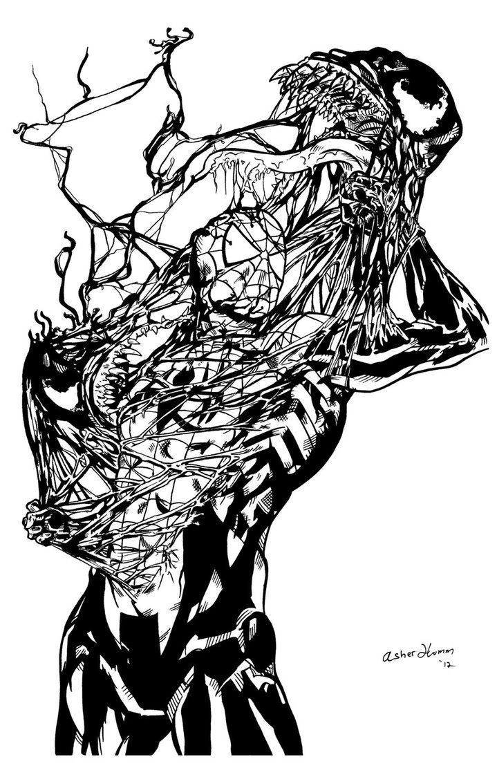 Spiderman And Venom Coloring Pages Free Coloring Home