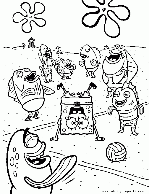 Spongebob Squarepants Color Page Cartoon Color Pages Printable 