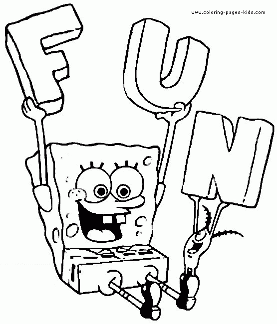 Spongebob Squarepants Color Page Cartoon Color Pages Printable 