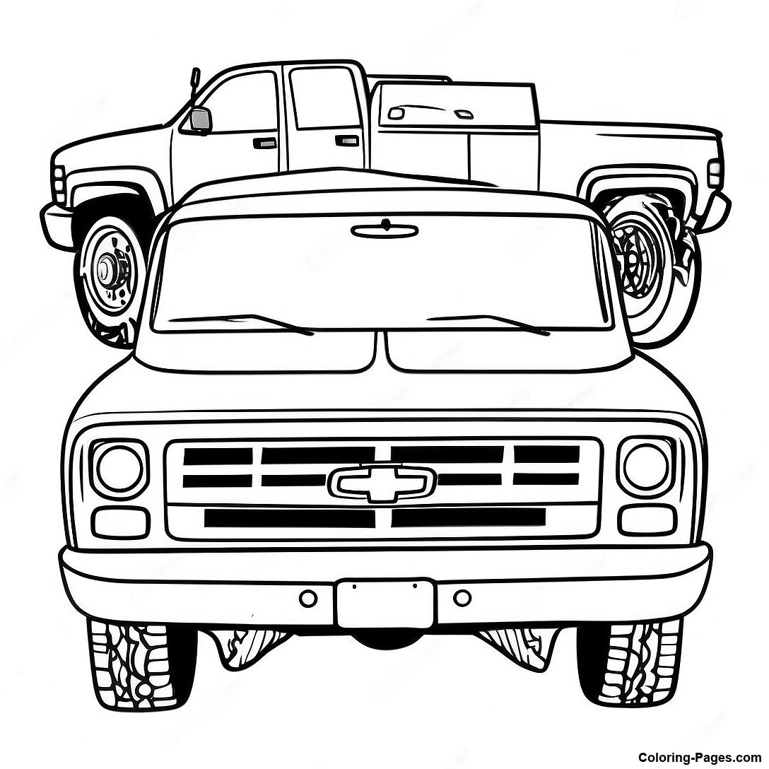 Sporty Chevy Truck Coloring Page Coloring Pages