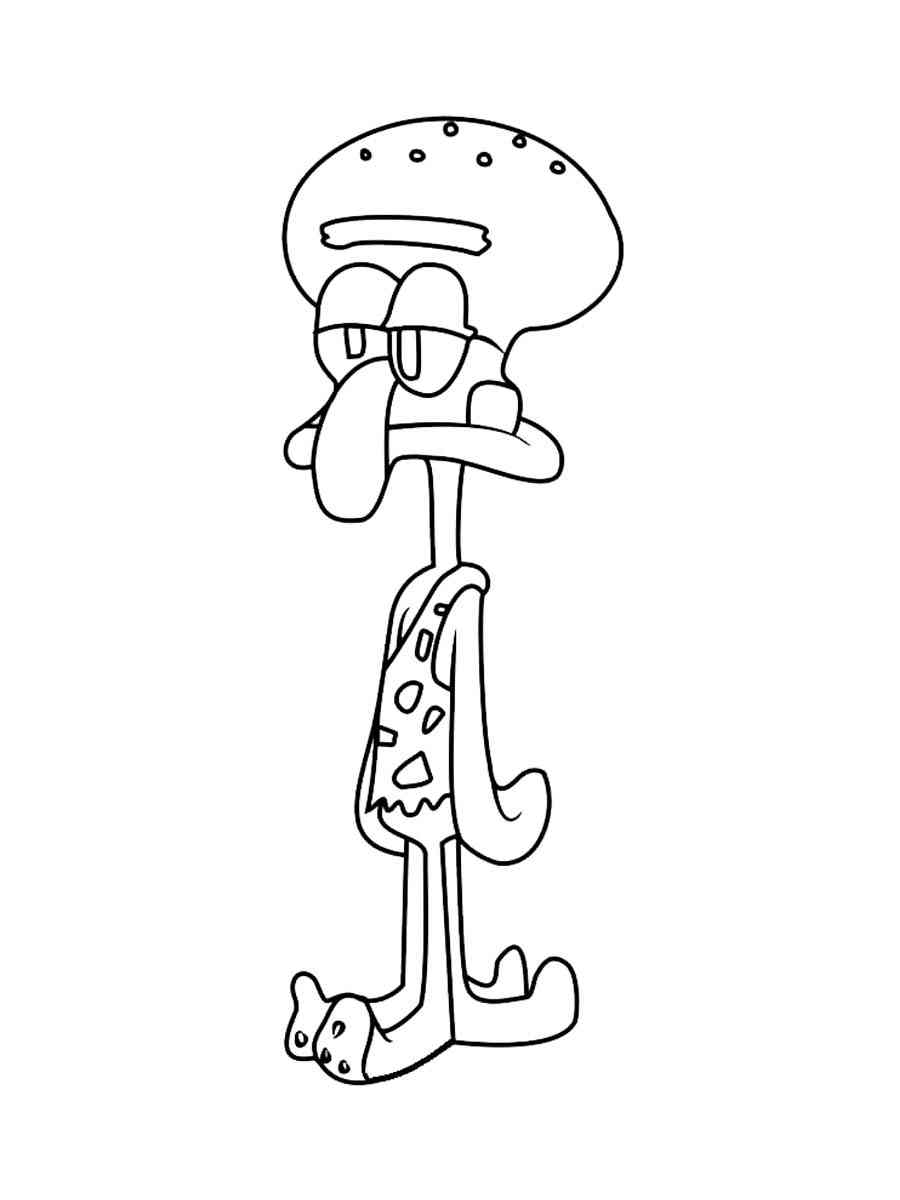 Squidward Coloring Pages