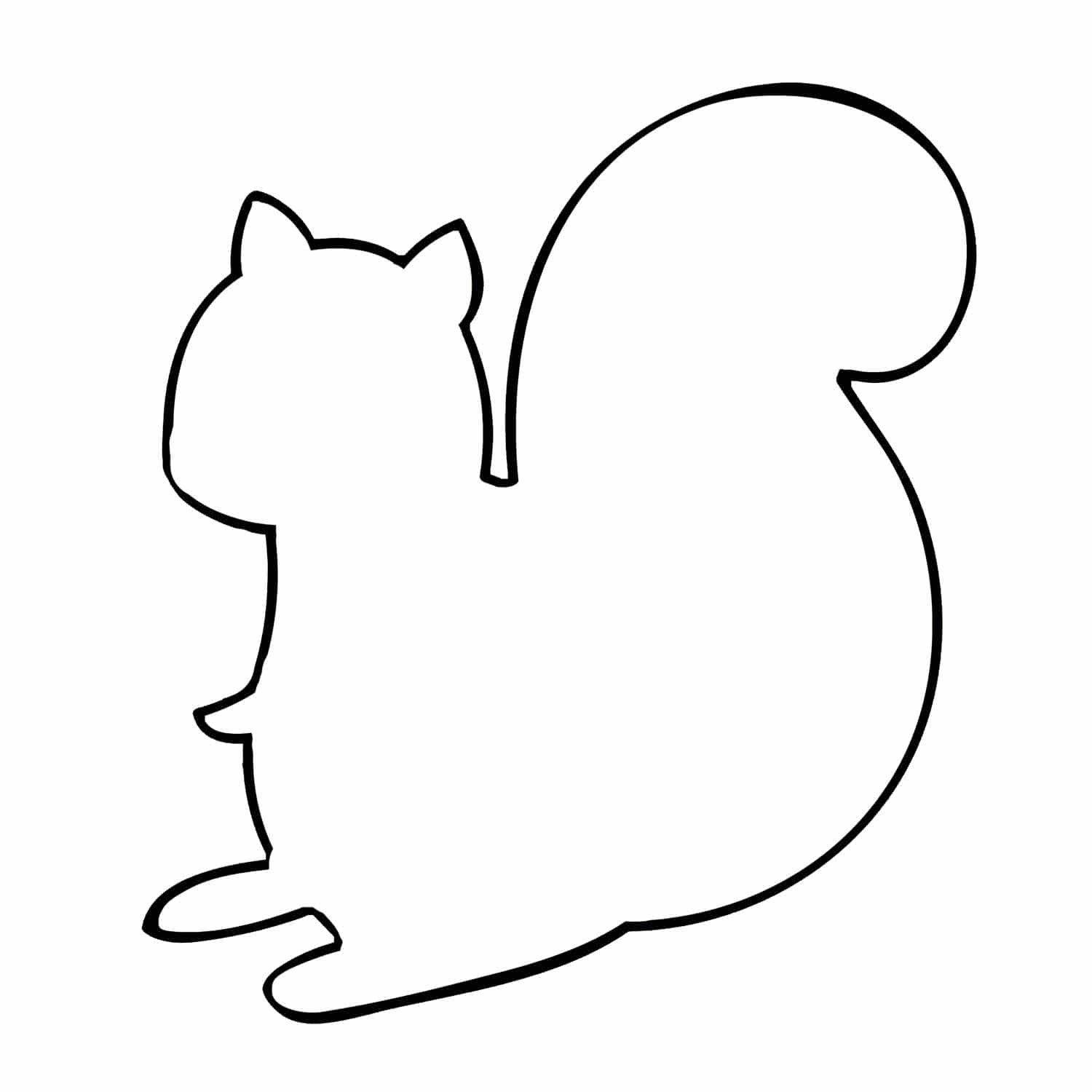 squirrel template free printable