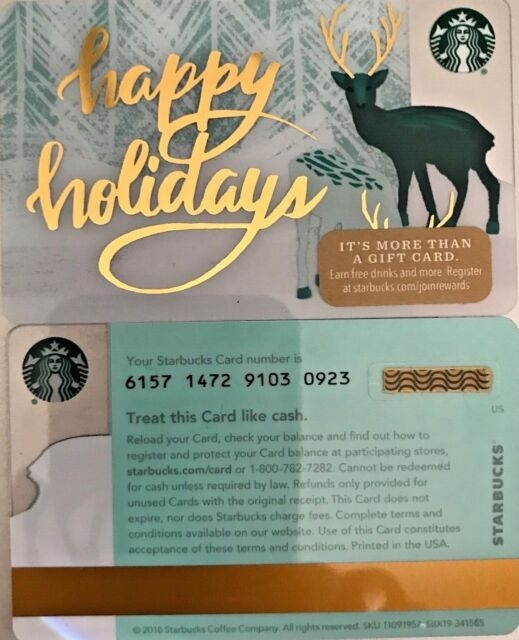 Starbucks Gift Cards Printable For Christmas
