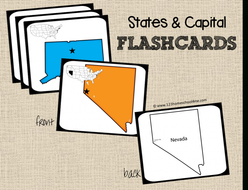 State Capitals Flash Cards Printable