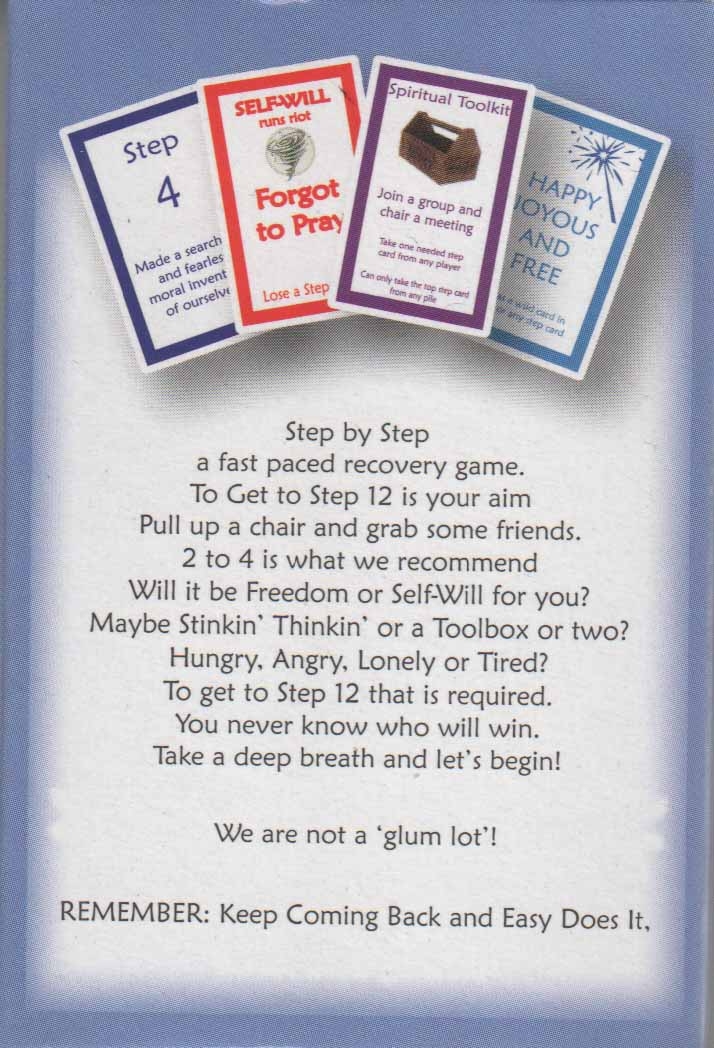 Step By Step Card Game Recovery Games My 12 Step Store