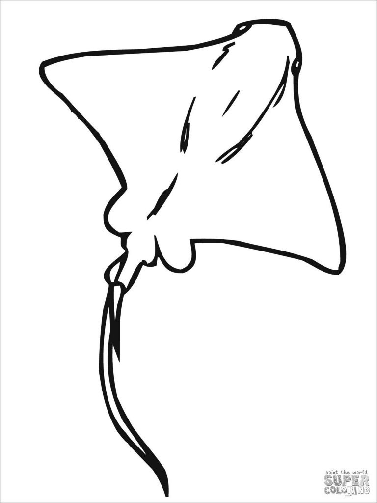 Stingray Coloring Page ColoringBay