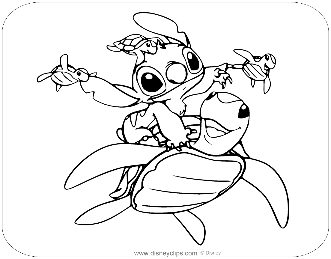 Stitch Coloring Pages Lilo And Stitch Drawings Coloring Book Art
