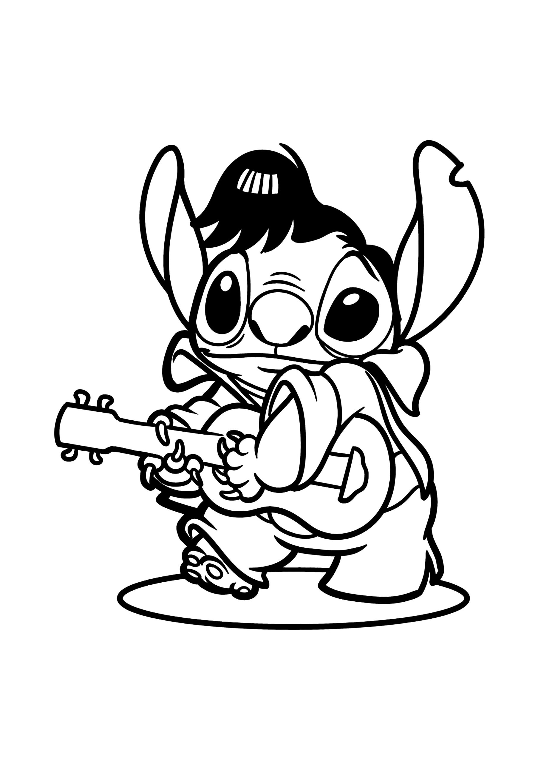 Stitch Dressed As Elvis Presley Lilo And Stitch Kids Coloring Pages