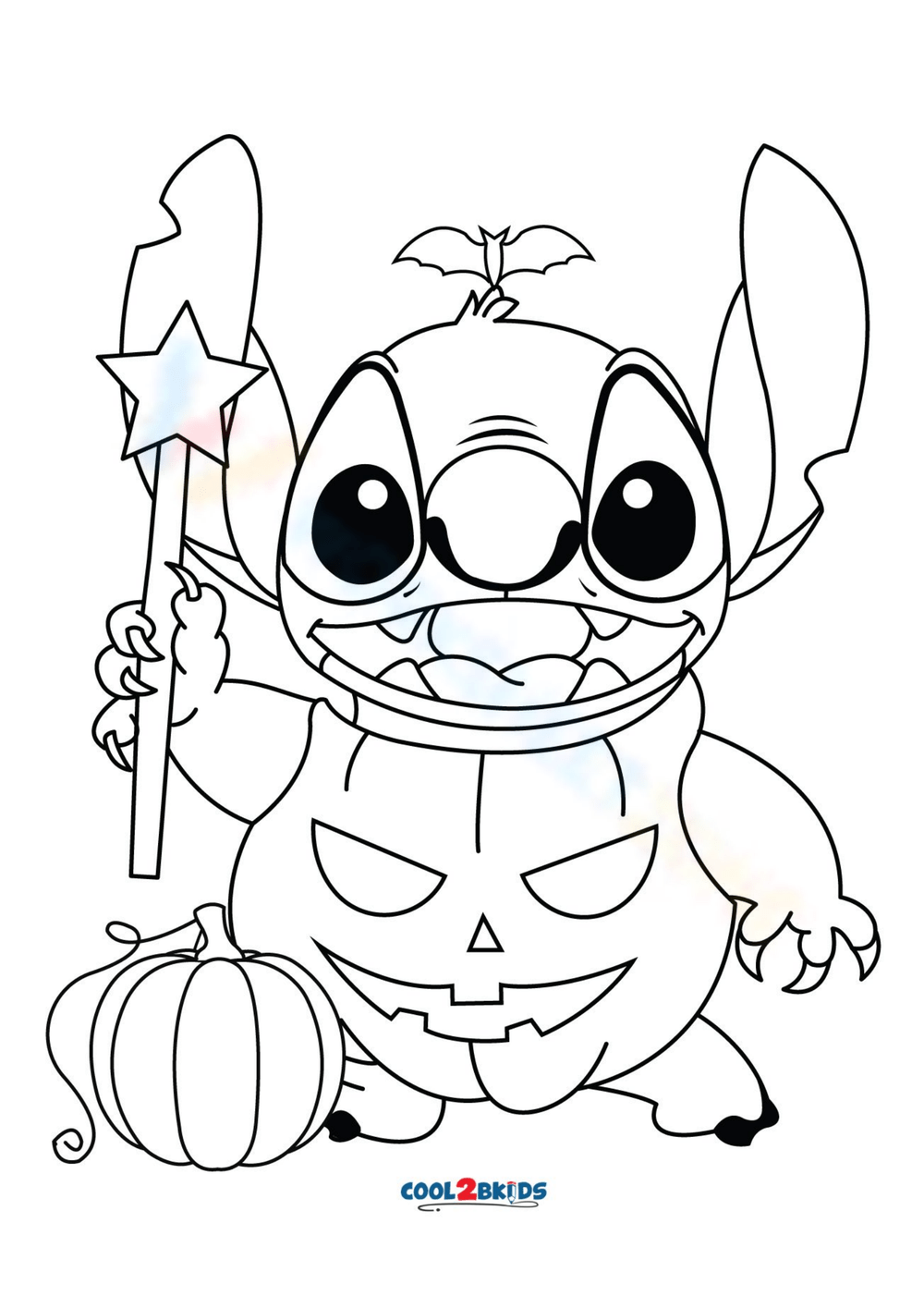 Stitch Halloween Coloring Pages Coloring Nation
