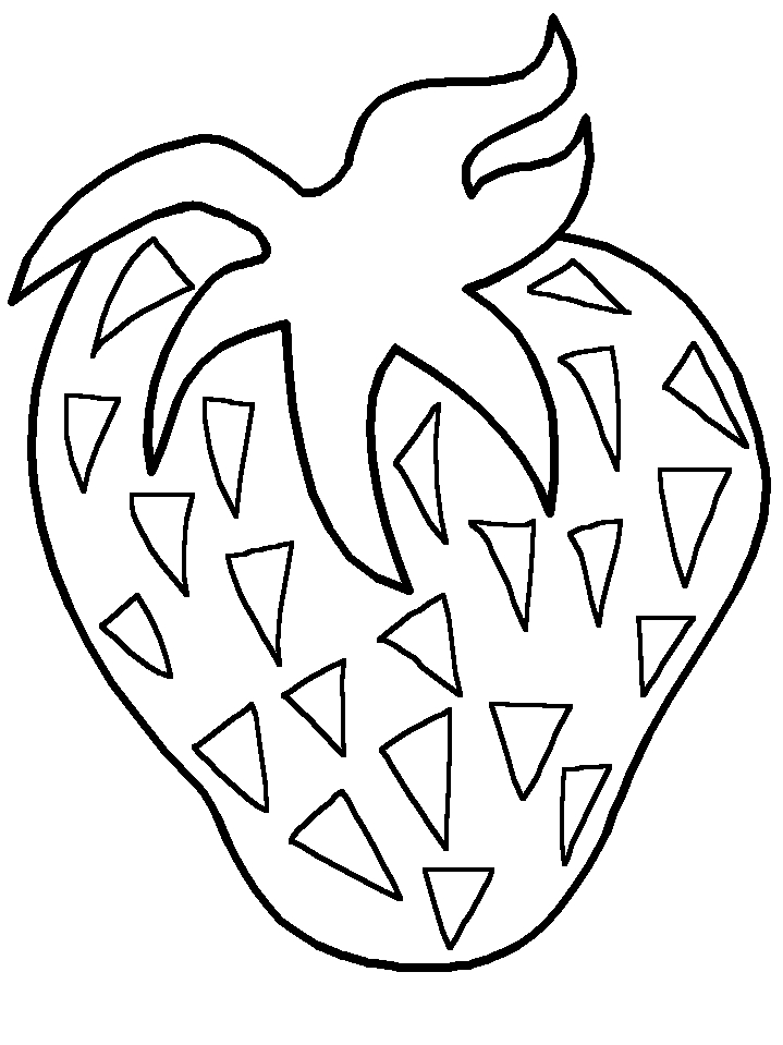 Strawberries Fruit Coloring Pages Coloring Book
