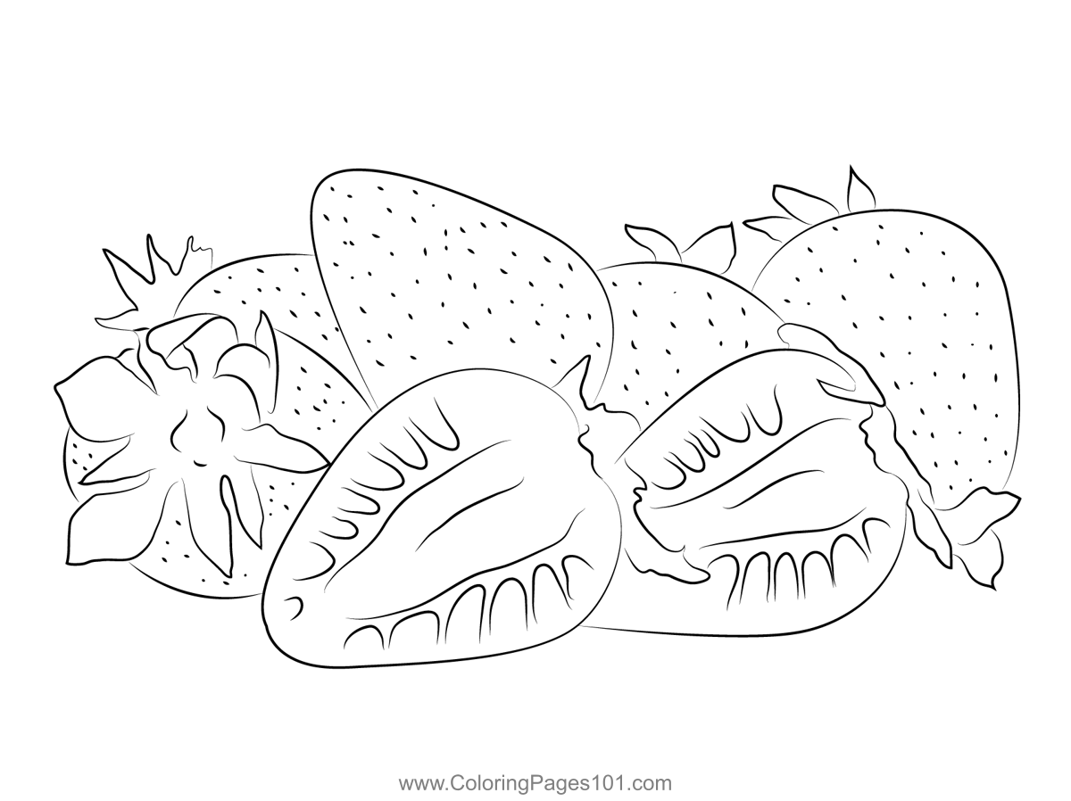 Coloring Pages Of Strawberries