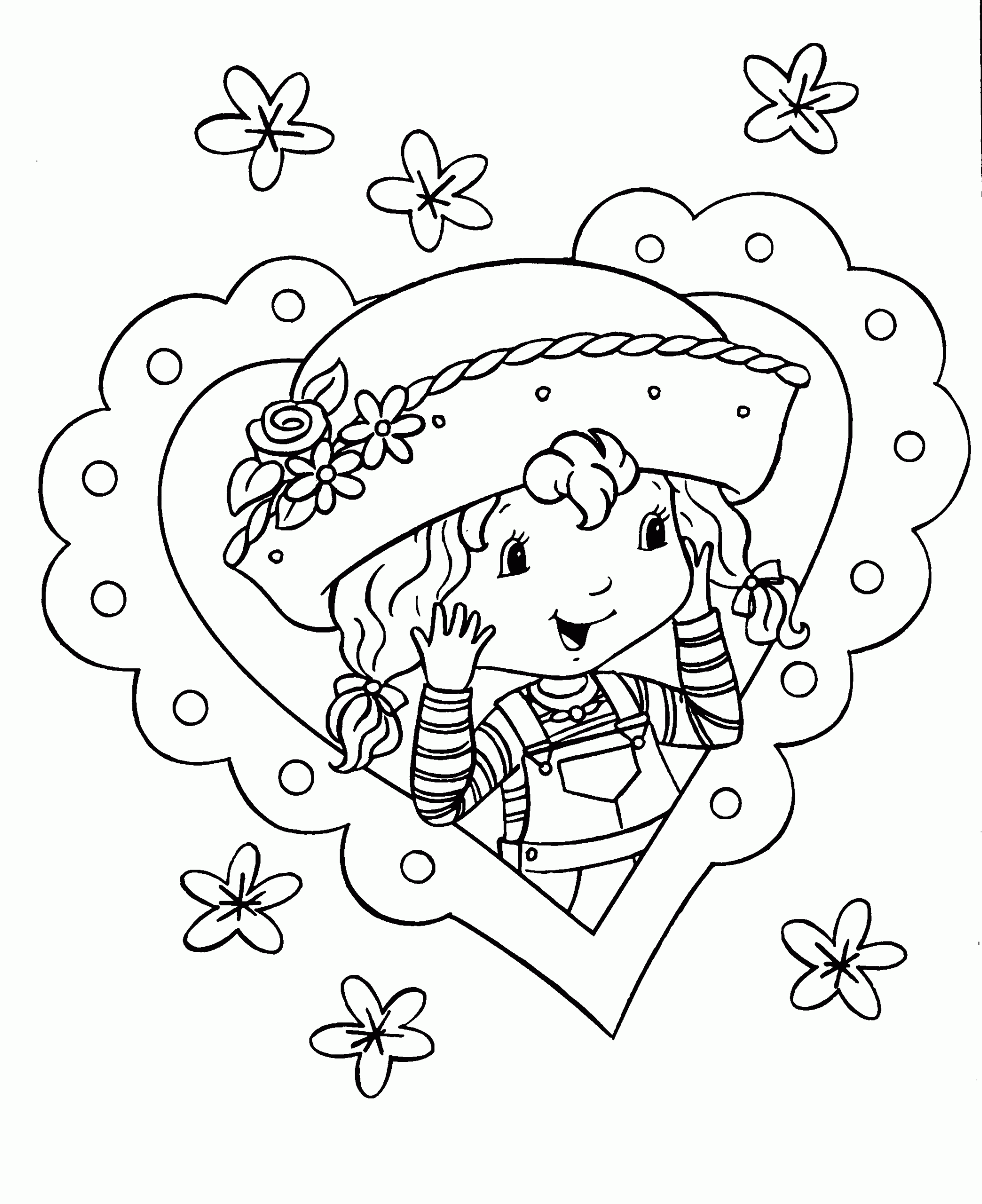 Strawberry Shortcake Coloring Page To Print Strawberry Shortcake 