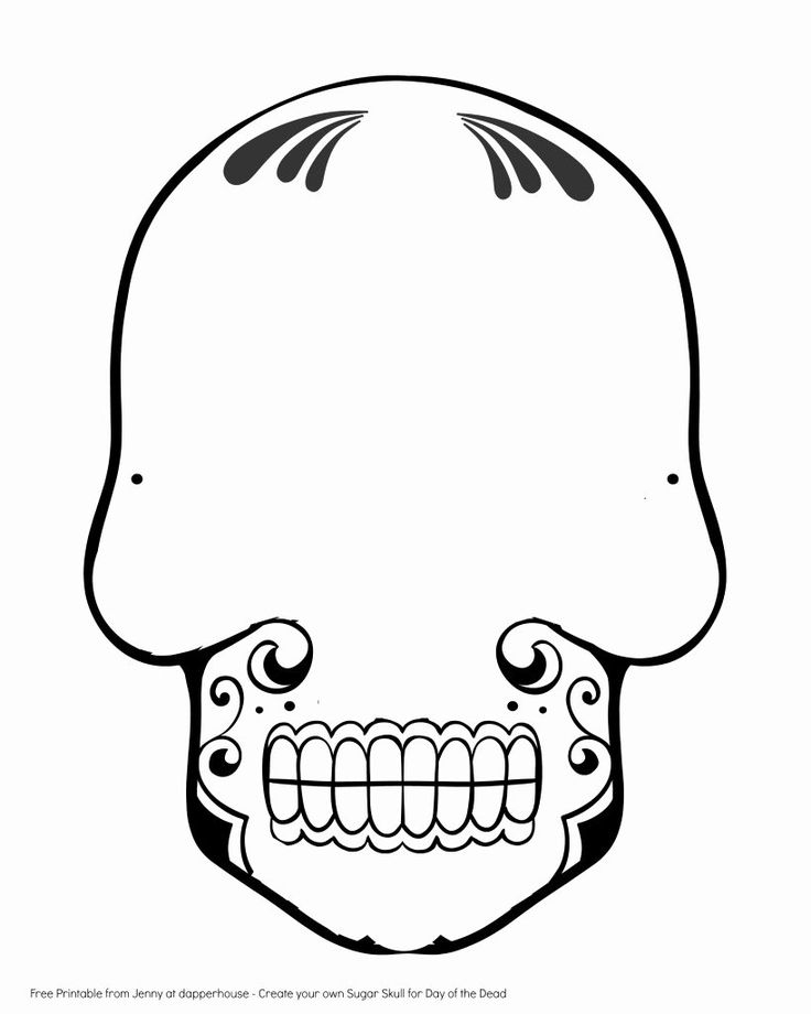 sugar skull template printable free