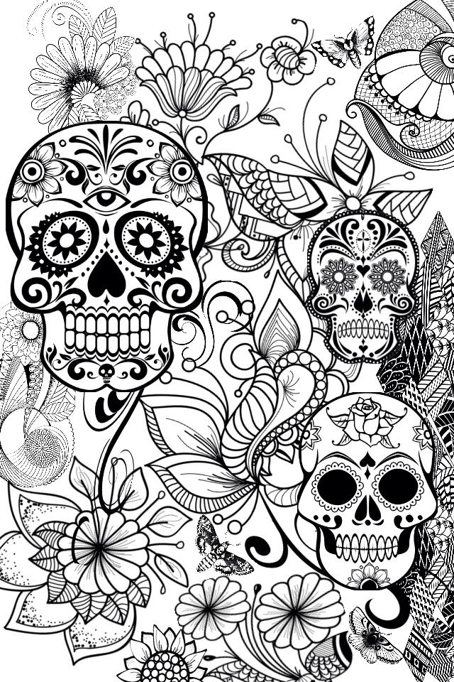Coloring Pages Of Sugar Skulls