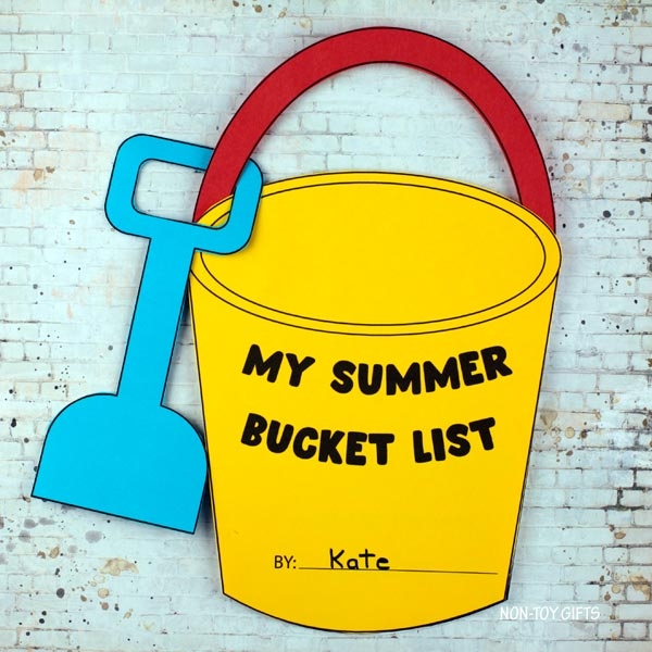 Summer Bucket List Craft With TEMPLATE Non Toy Gifts