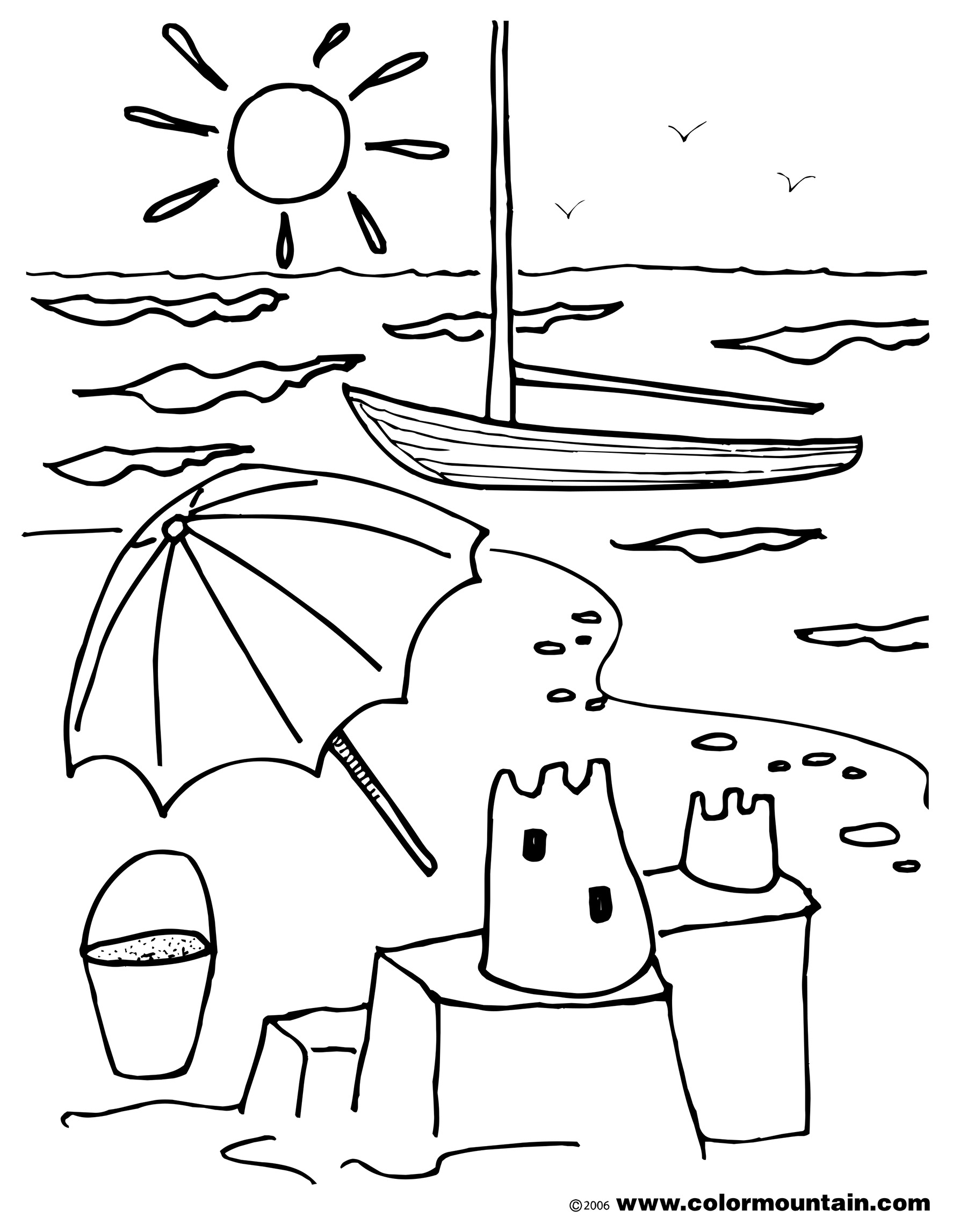 Summer Landscape Coloring Pages Coloring Pages