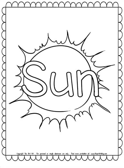 Sun Coloring Page Free Homeschool Deals