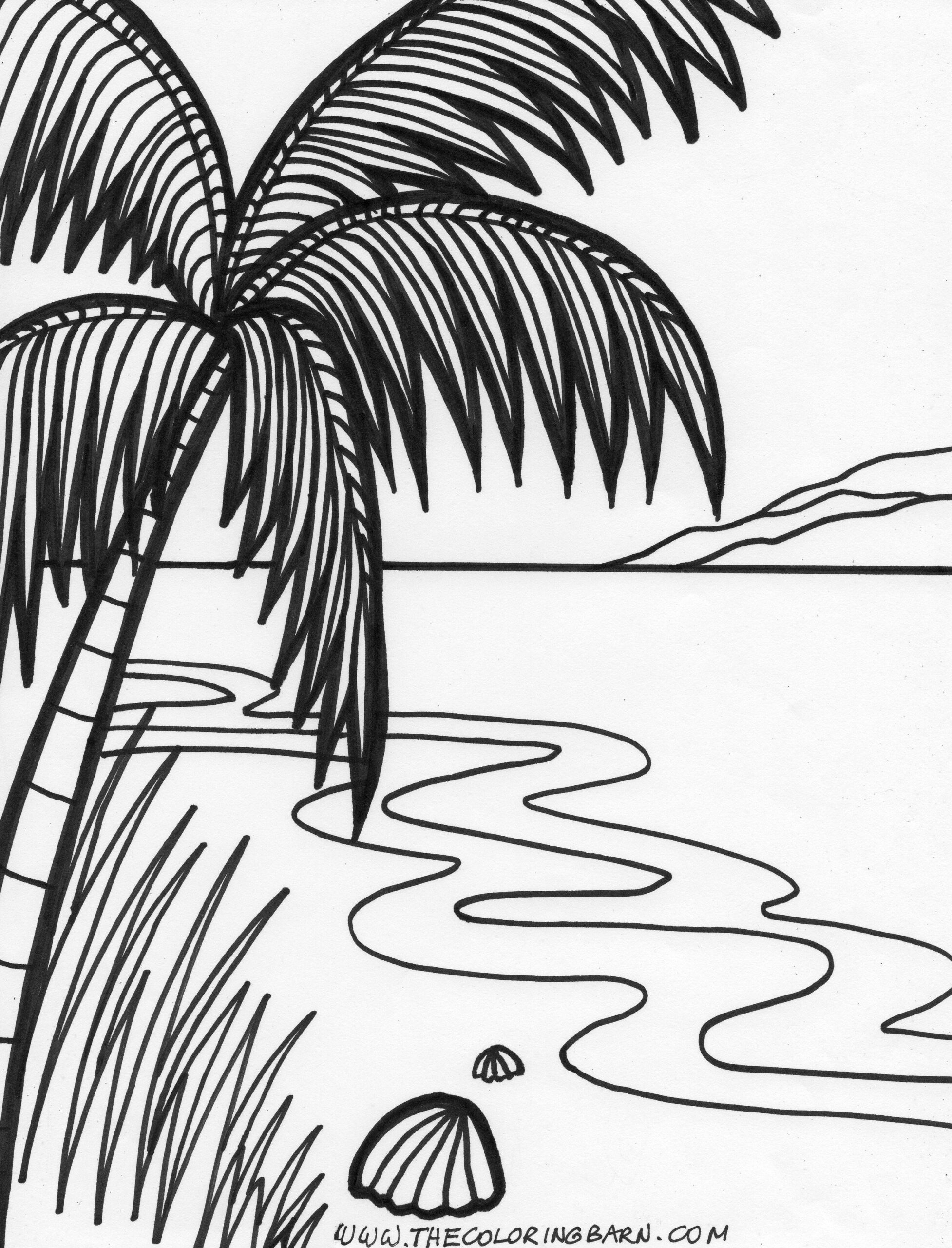 Coloring Pages Of A Sunset