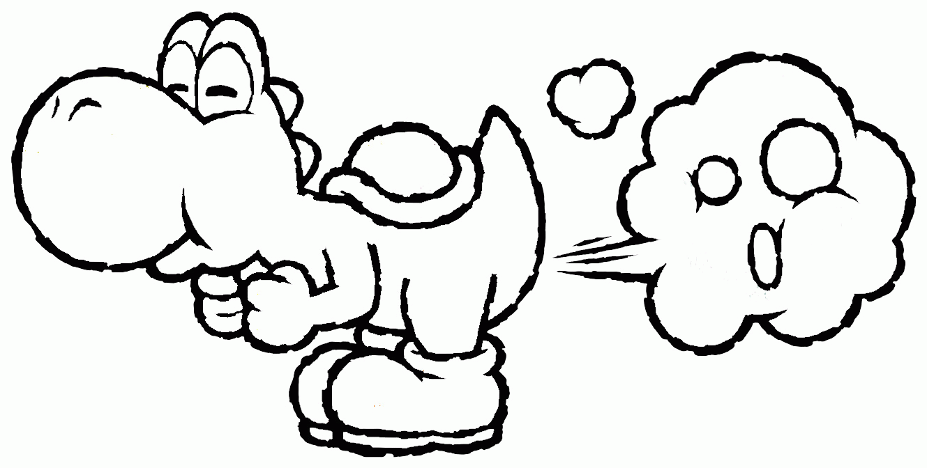 Super Mario Yoshi Coloring Pages Coloring Home