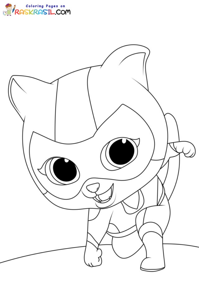 SuperKitties Coloring Pages Coloring Home