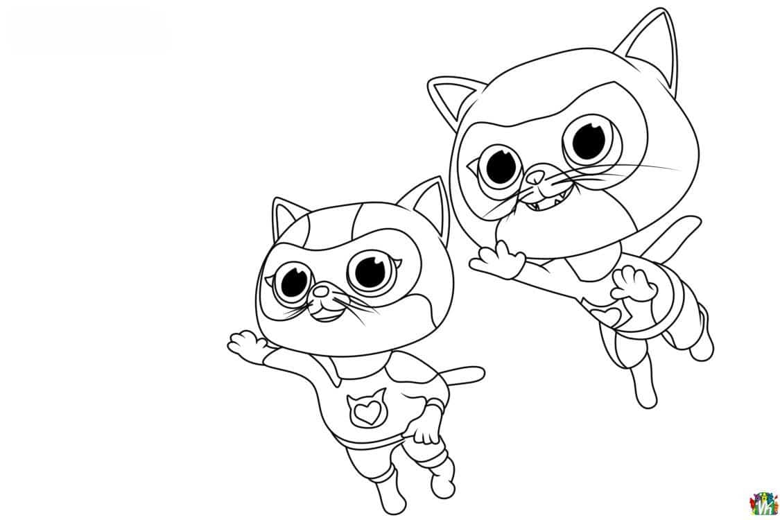 SuperKitties Coloring Pages Coloring Home