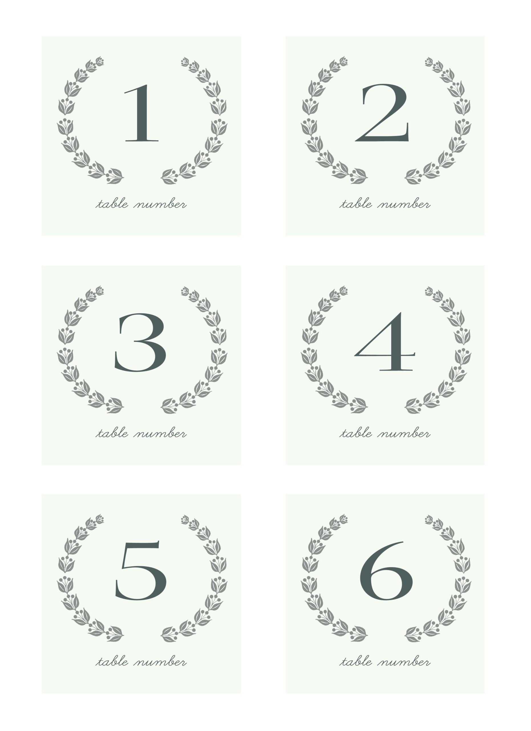 number templates printable free
