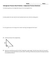 Task Sheet 2 Pythagorean Theorem pdf Name Block Pythagorean 