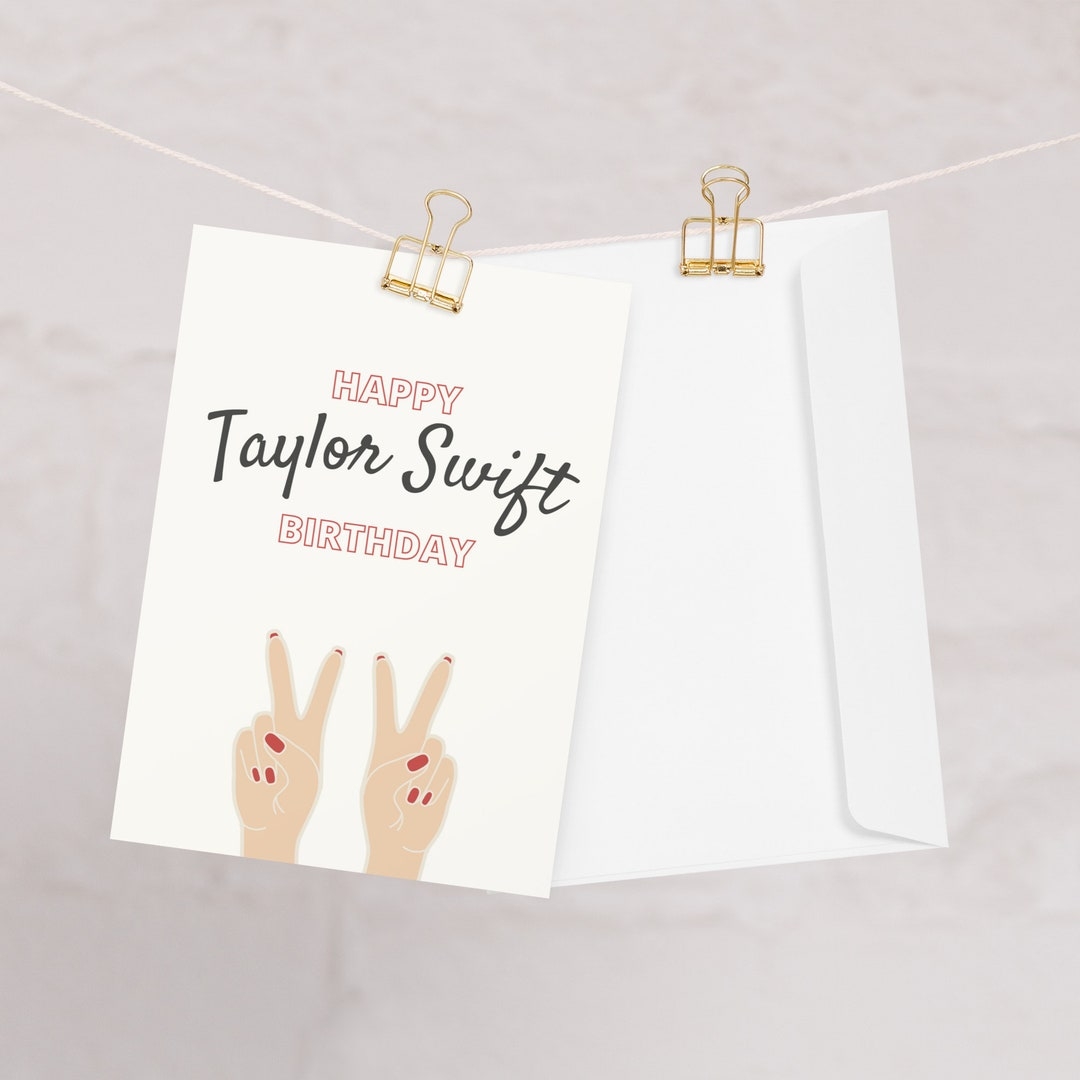 Taylor Swift 22 Printable Birthday Card Red Etsy