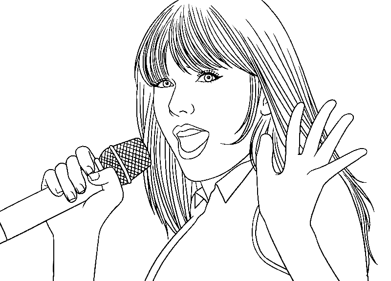 Taylor Swift Coloring Pages 1989 Free Printable Templates
