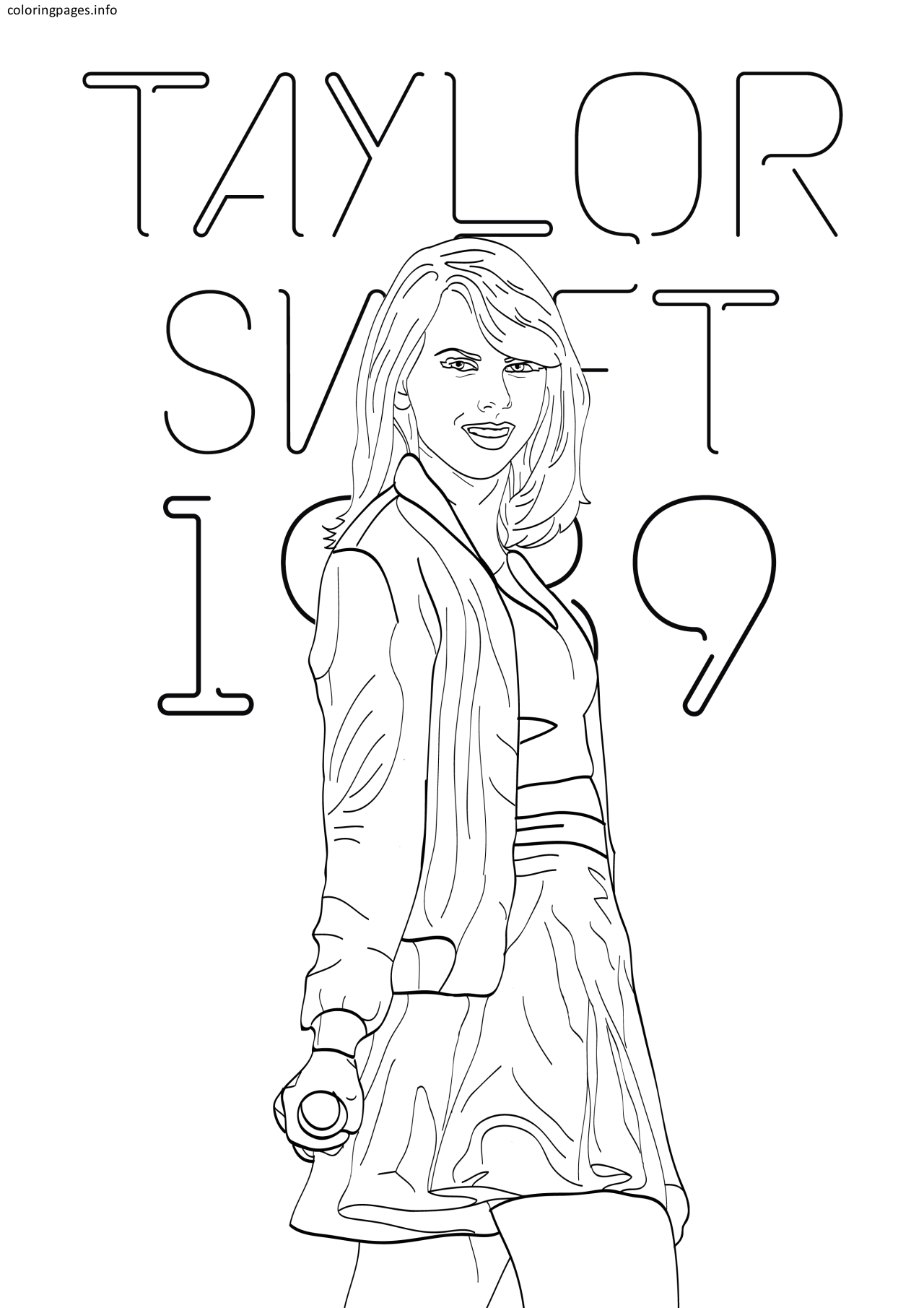 Taylor Swift Coloring Pages 1989