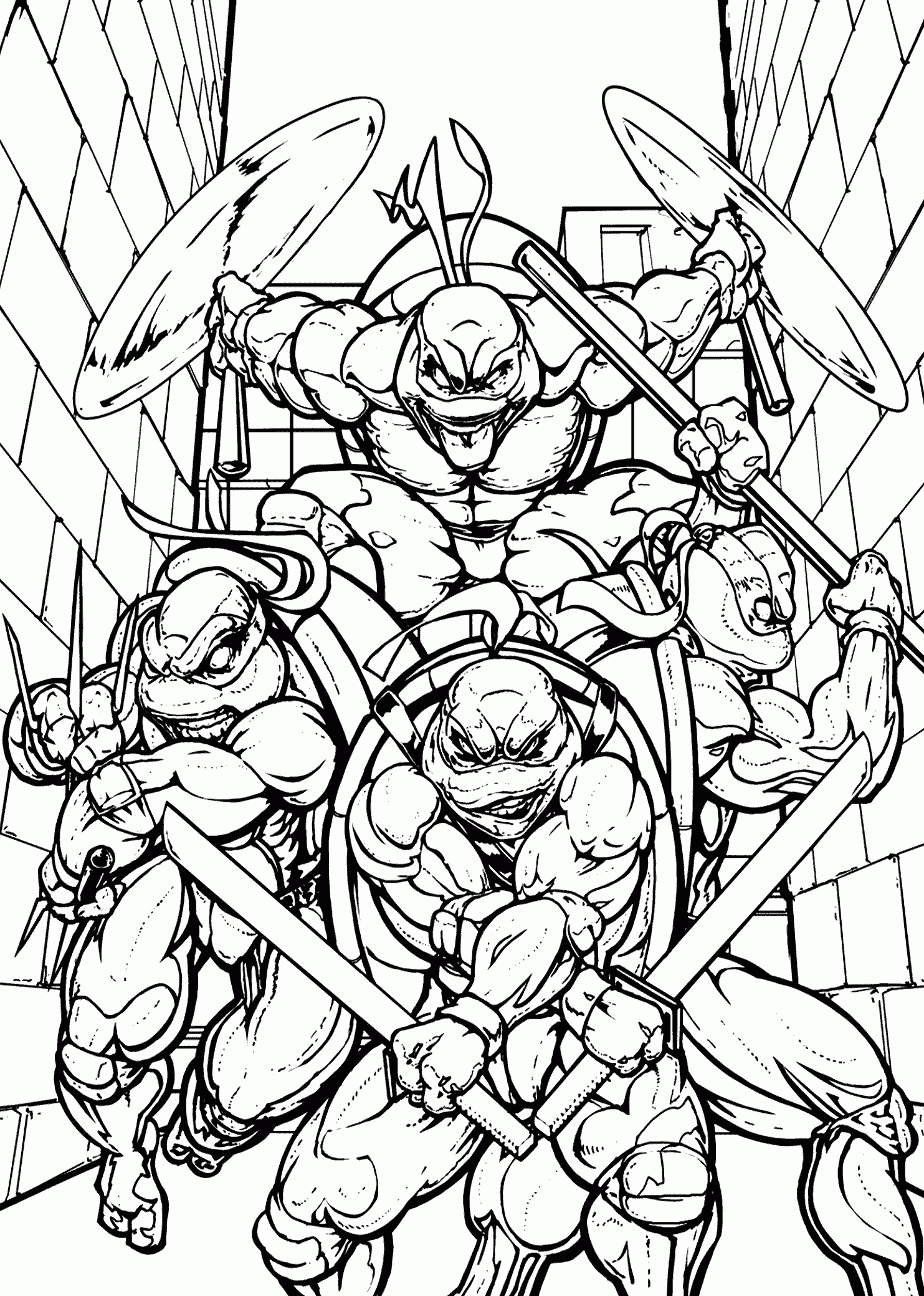 Teenage Mutant Ninja Turtle Coloring Page
