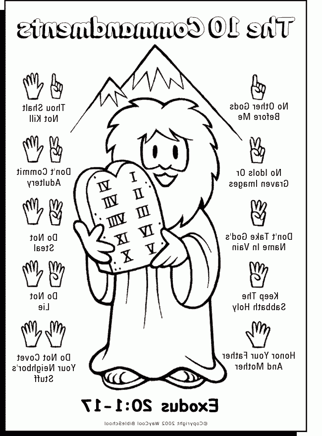 Ten Commandments Coloring Pages Coloring Home