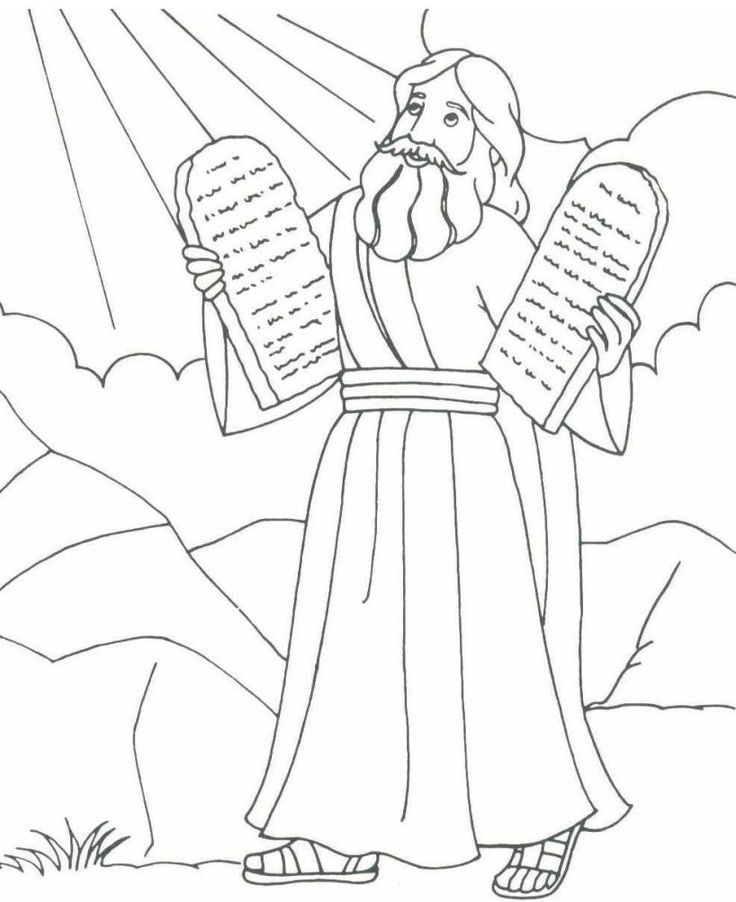 Ten Commandments Coloring Pages Coloring Home