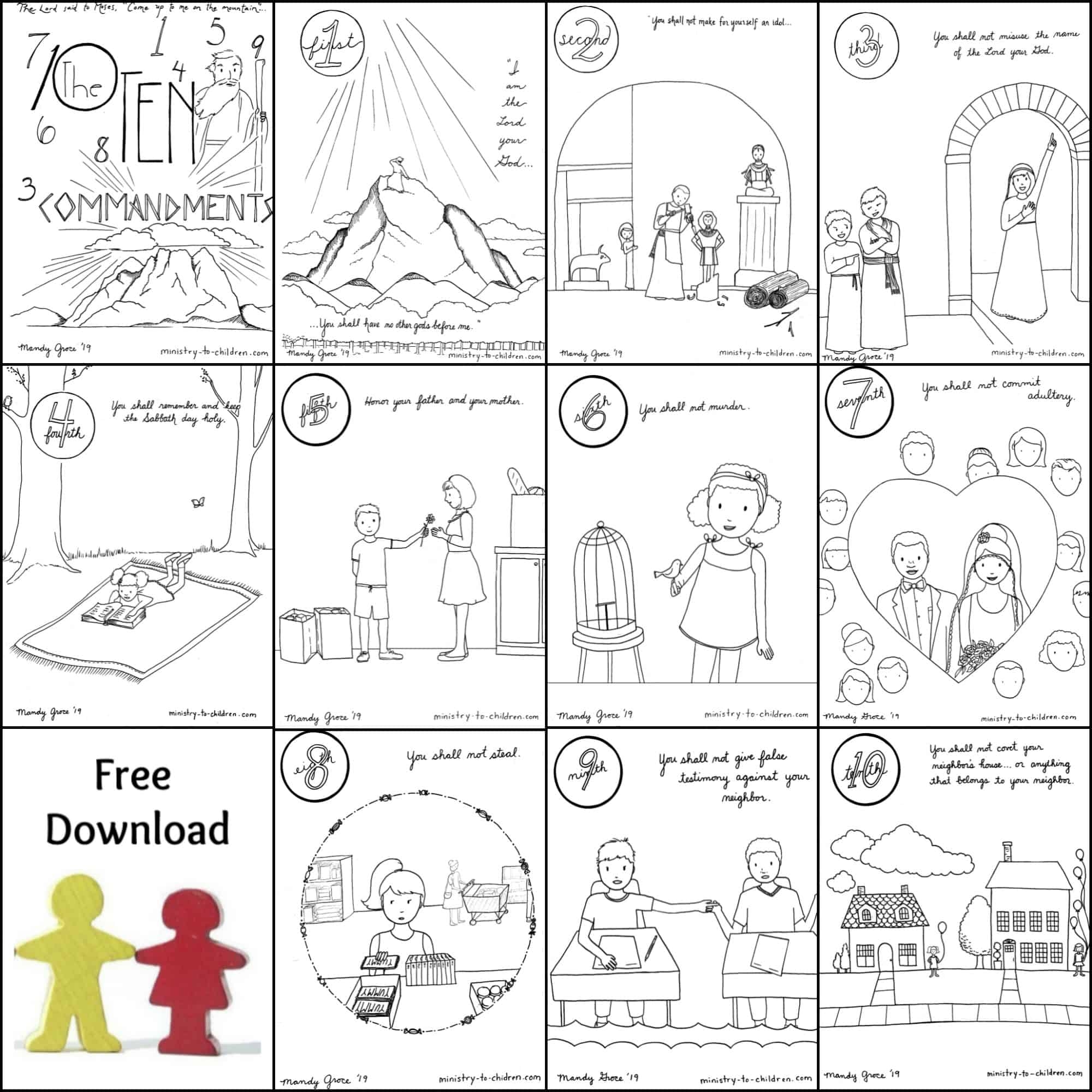 Ten Commandments Coloring Pages