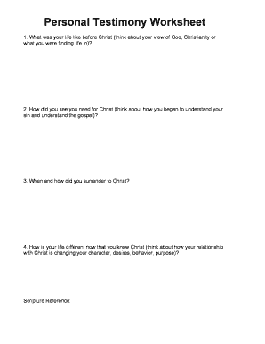 Testimony Worksheet Pdf Fill Online Printable Fillable Blank