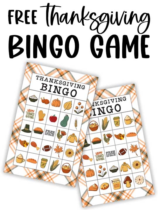 Thanksgiving Bingo Cards Free Printable Set