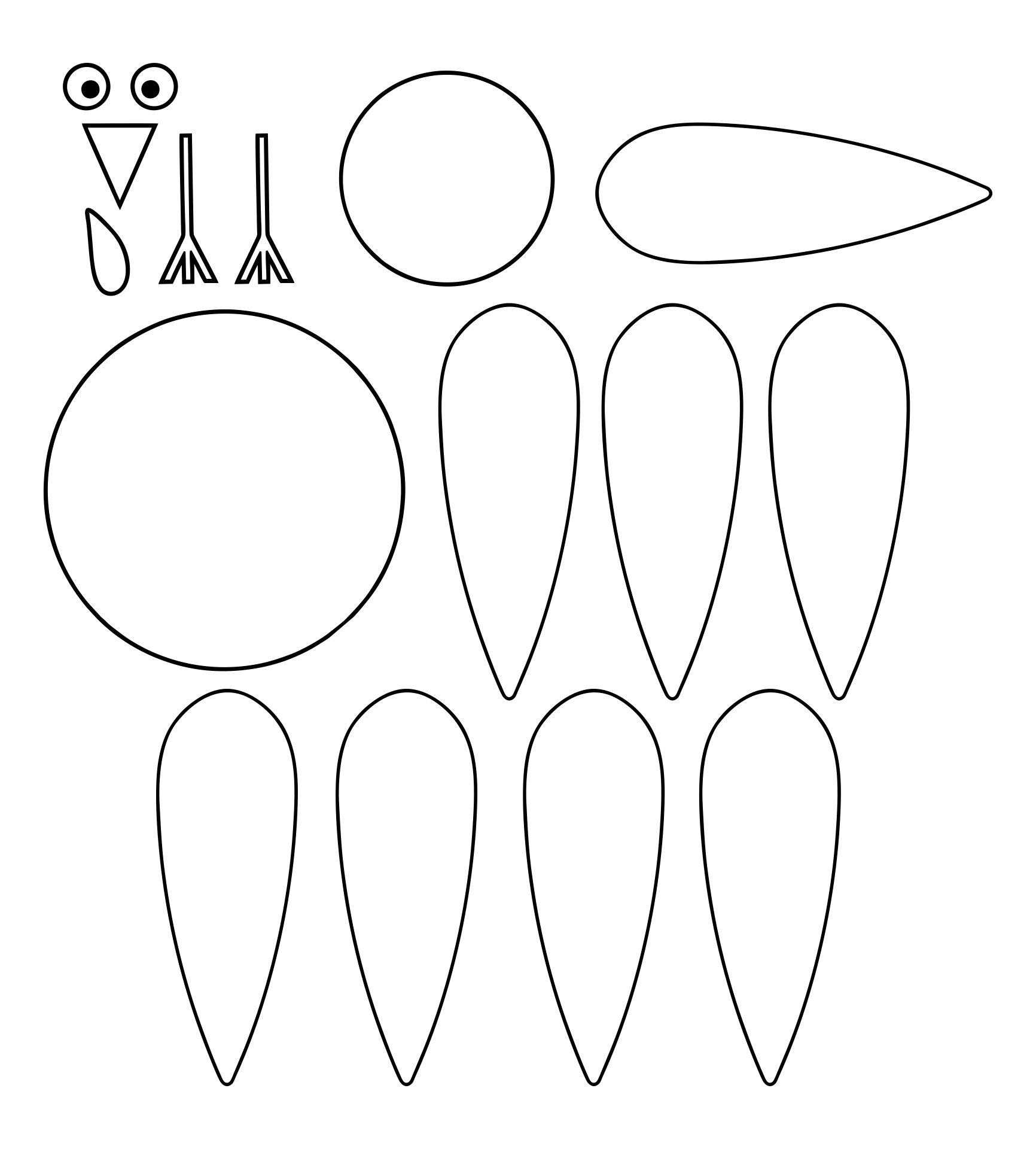 turkey crafts for kindergarten printable