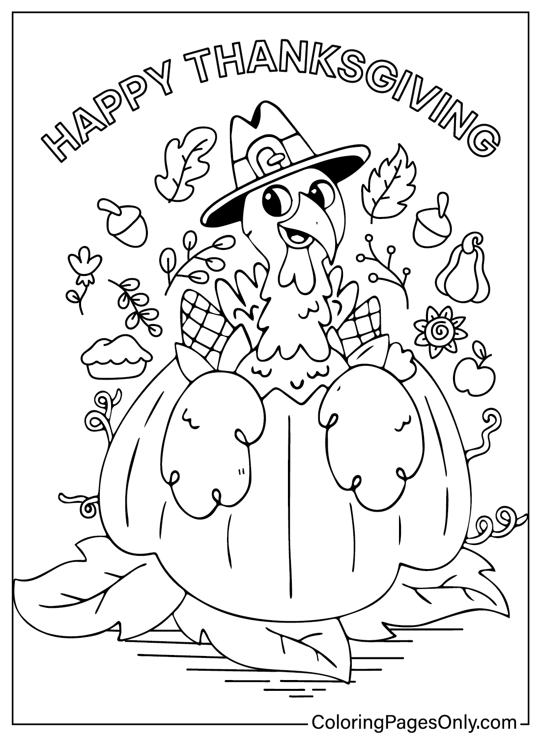 Thanksgiving Coloring Page Turkey Free Printable Coloring Pages