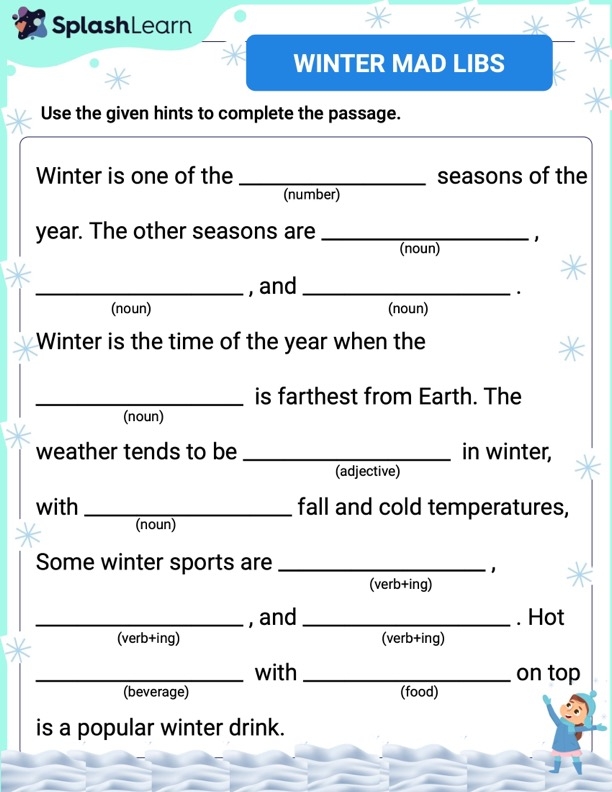 Thanksgiving Mad Libs Printable ITTT Worksheets Library
