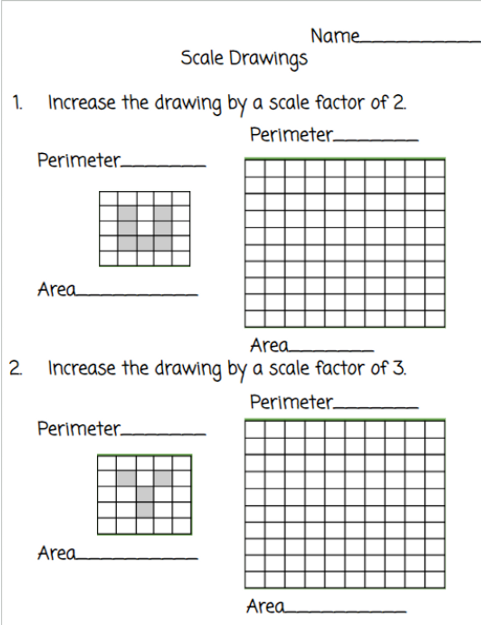 Thanksgiving Scale Drawings Activity Digital And Printable