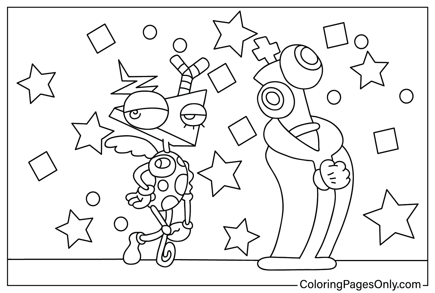 The Amazing Digital Circus To Color Free Printable Coloring Pages