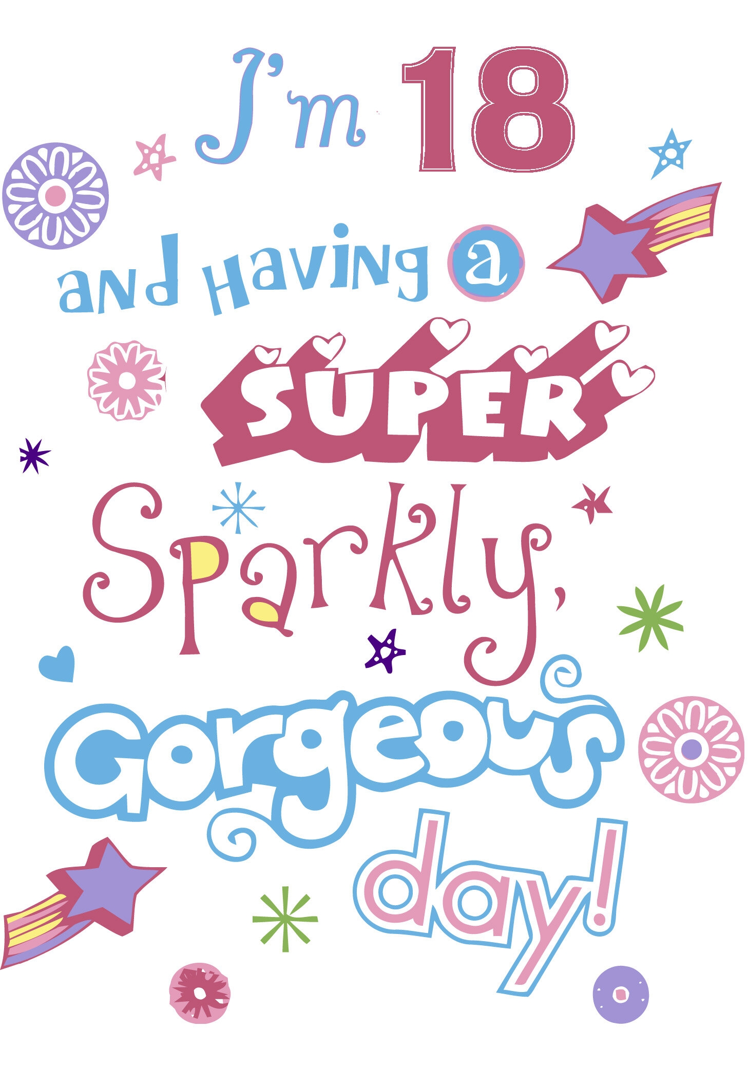 18 birthday printable card