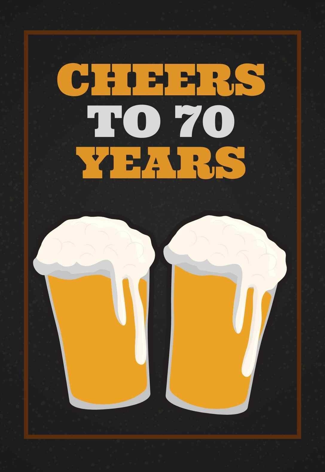 The Best Printable 70th Birthday Cards free PRINTBIRTHDAY CARDS