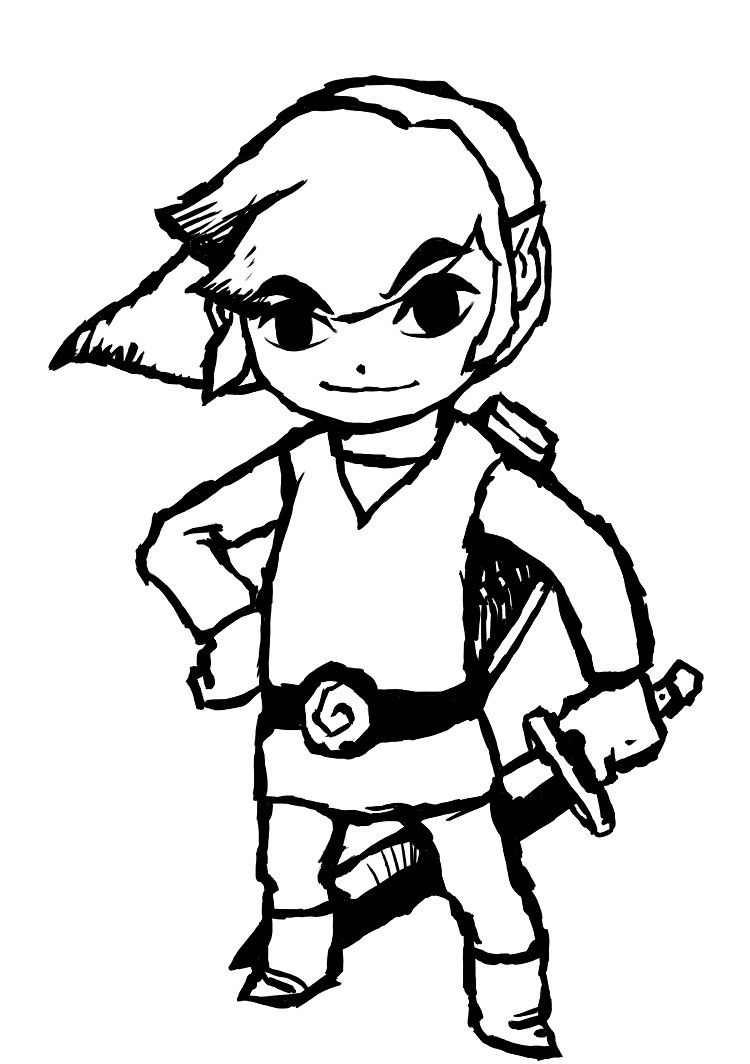 The Legend Of Zelda Coloring Pages Coloring Home