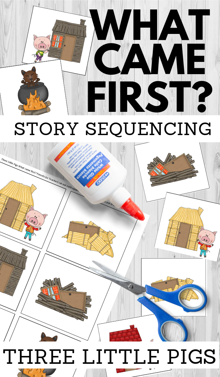 Three Little Pigs Story Sequencing Printable Cards Three Little Pigs