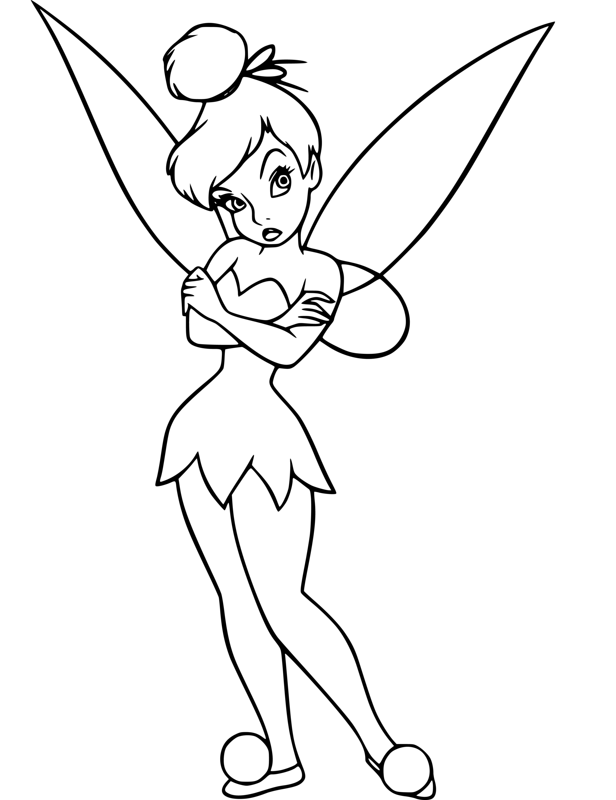 Tinker Bell Coloring Pages 6 Printable Sheets Simple To Draw Easy 